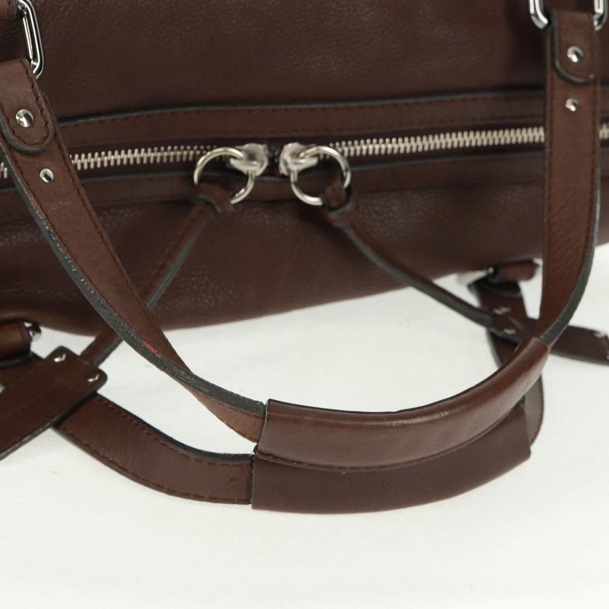 Chloe Mr Paddington Hand Bag Leather Brown Silver Auth 162866V