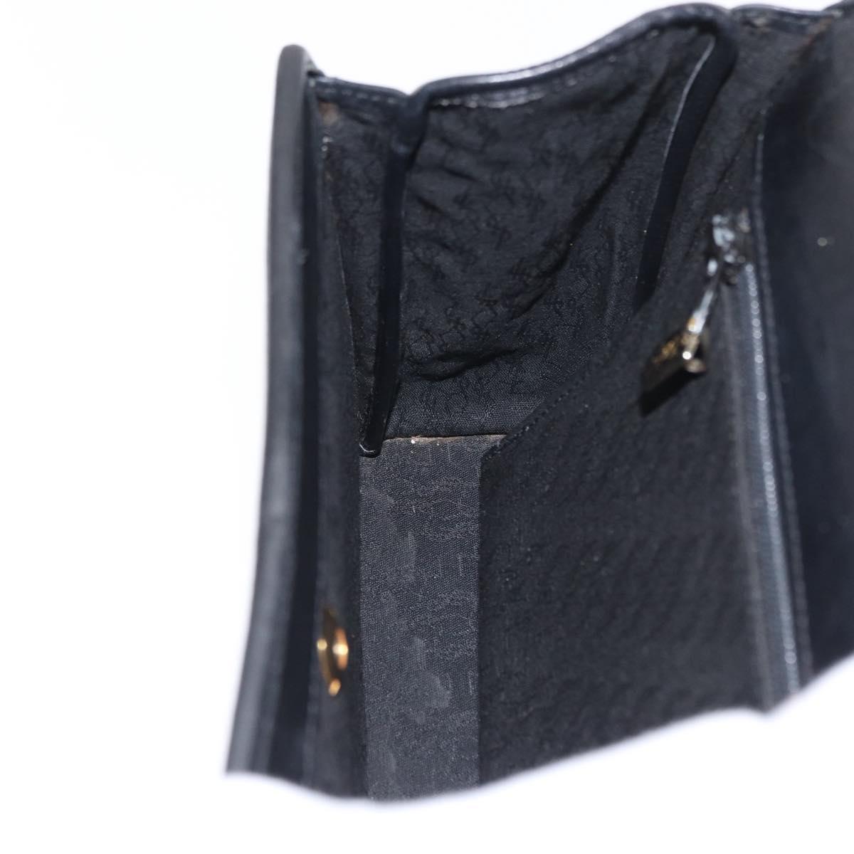 SAINT LAURENT Cassandra Hand Bag Leather Black Gold Auth 162868
