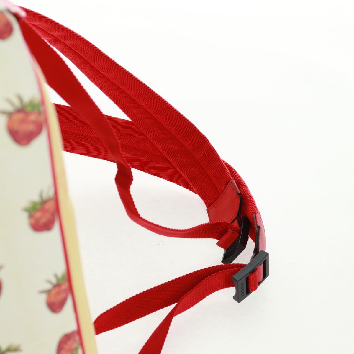 GUCCI Children's Strawberry Fairy Backpack PVC Red Silver 433578 Auth 162873SAM