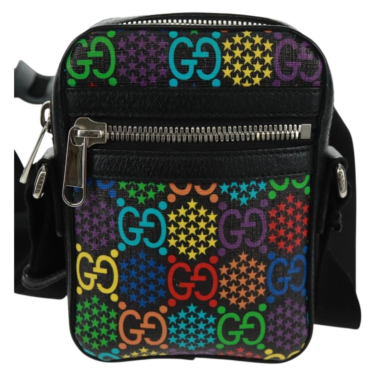 GUCCI GG Psychedelic Shoulder Bag Multicolor Silver 598103 Auth 162874M