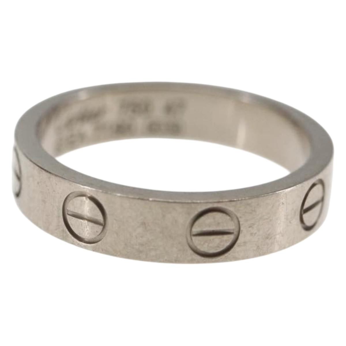 CARTIER Mini Love Ring 18K Gold(750) Silver Auth 162882SM