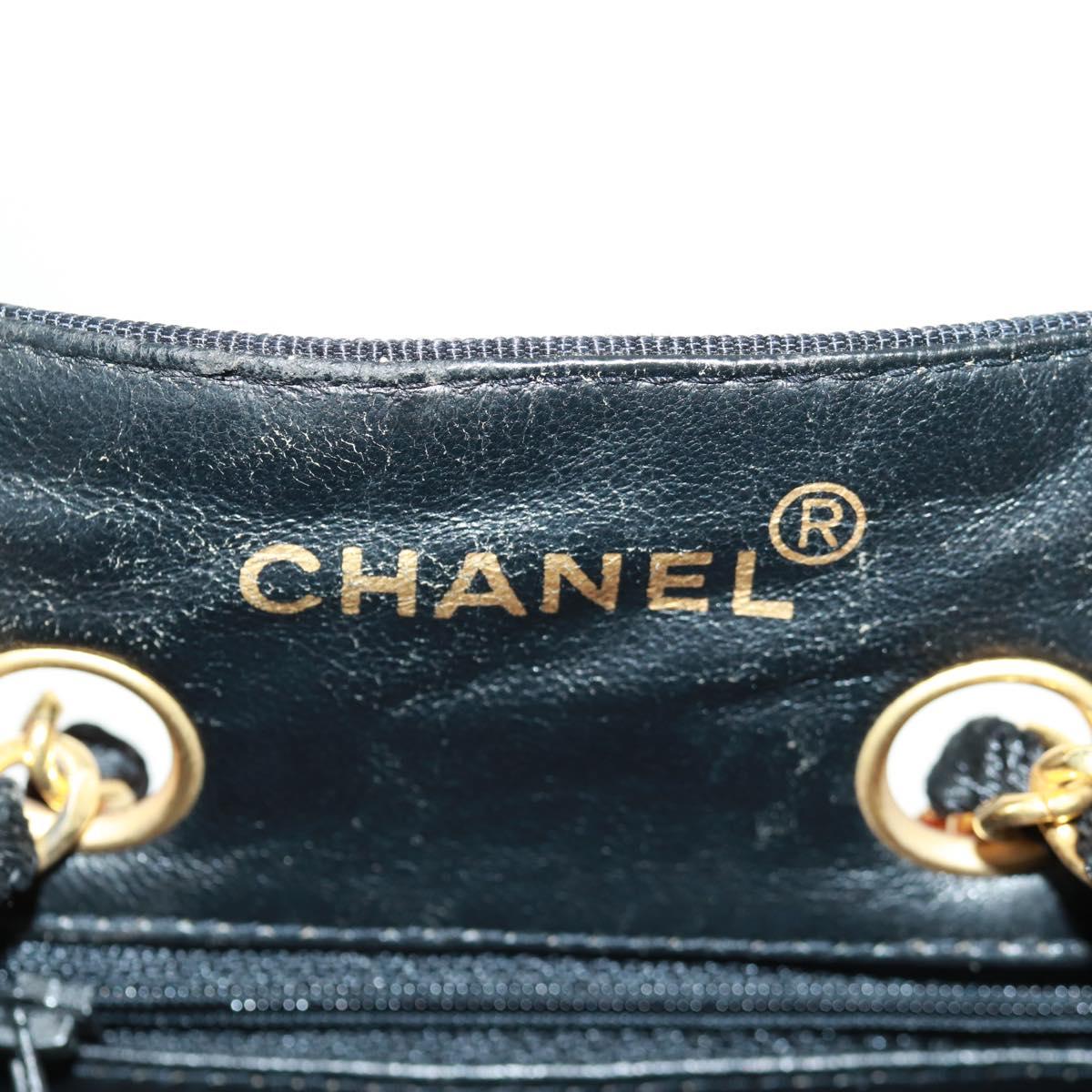 CHANEL Chain Hand Bag Raffia Red Gold CC Auth 162896V