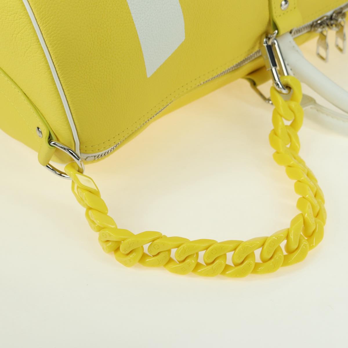 LOUIS VUITTON Everyday Keepall Bandouliere 50 Bag Yellow M58748 LV Auth 162906SM