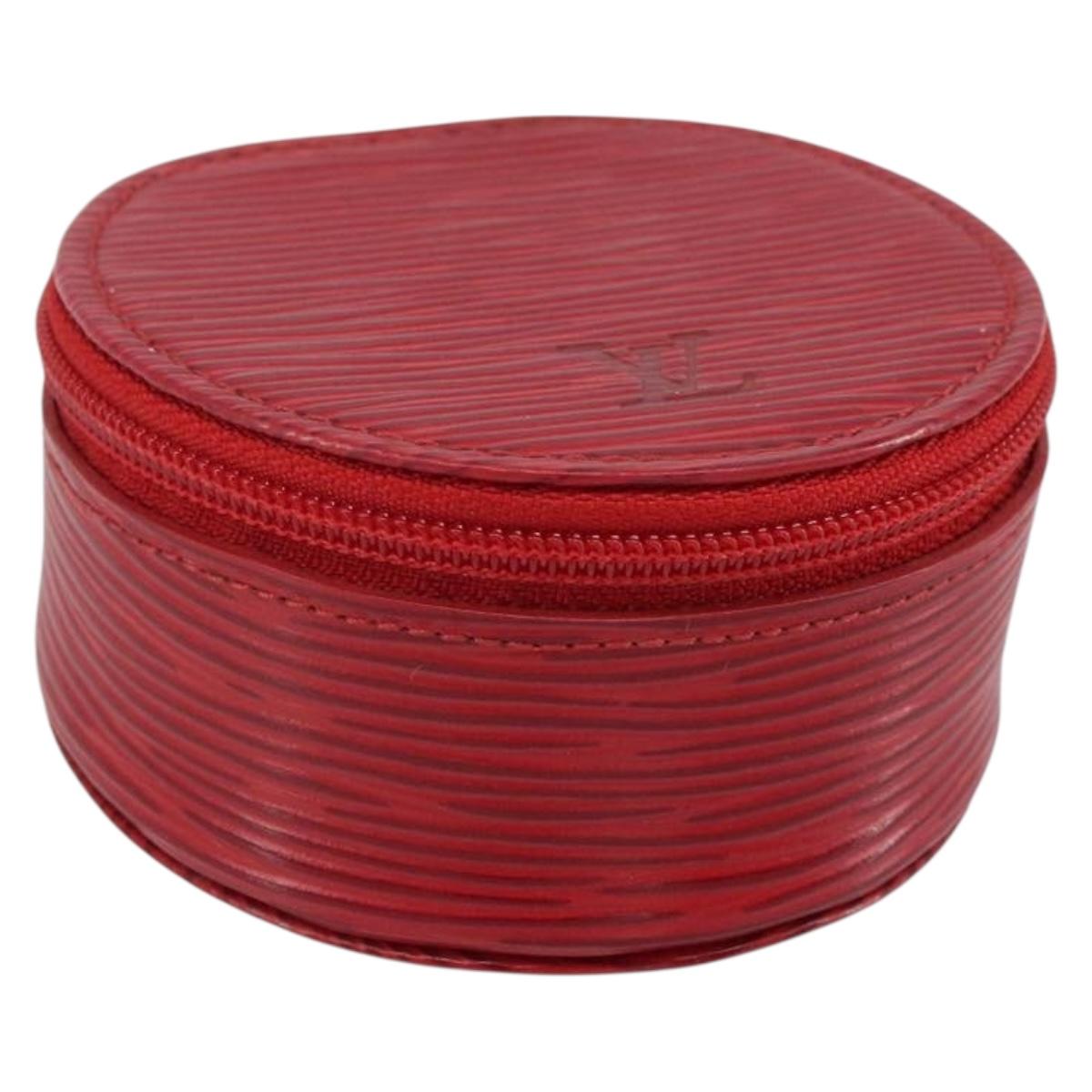 LOUIS VUITTON Epi Ecrin Bijou 8 Jewelry Box Red M48227 LV Auth 162918