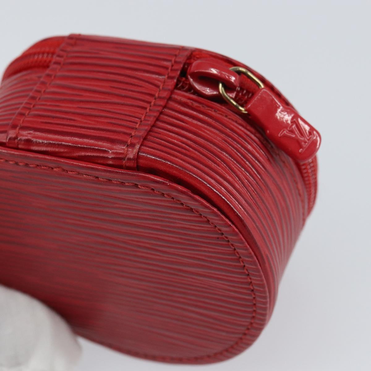 LOUIS VUITTON Epi Ecrin Bijou 8 Jewelry Box Red M48227 LV Auth 162918