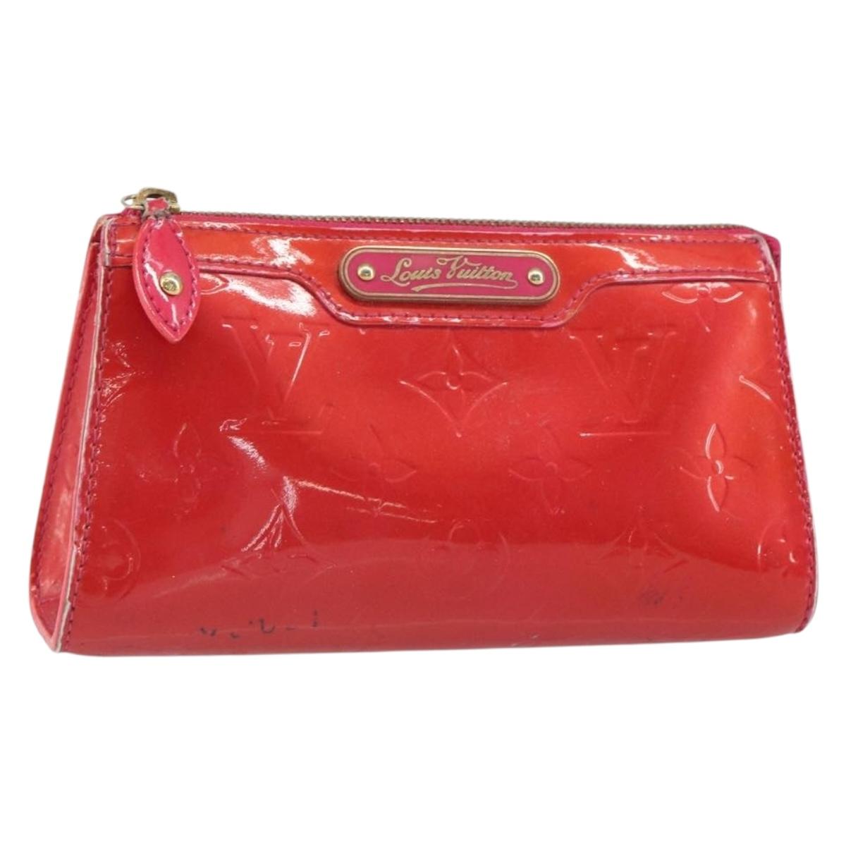 LOUIS VUITTON Monogram Vernis Trousse Cosmetic Pink Rose Pop M93647 Auth 162919