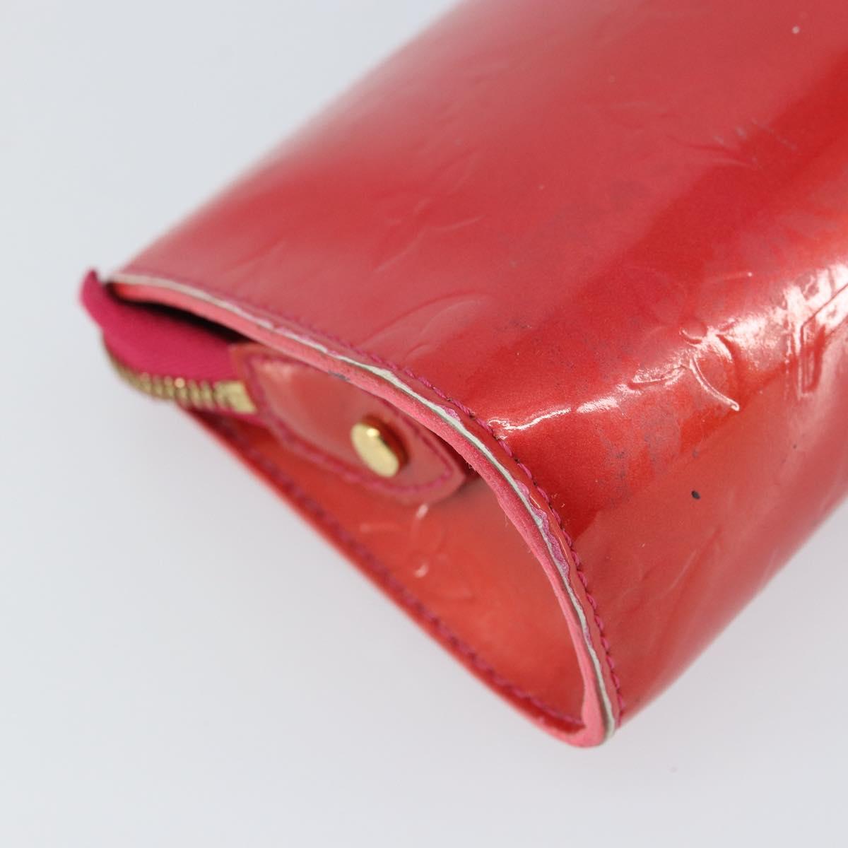 LOUIS VUITTON Monogram Vernis Trousse Cosmetic Pink Rose Pop M93647 Auth 162919