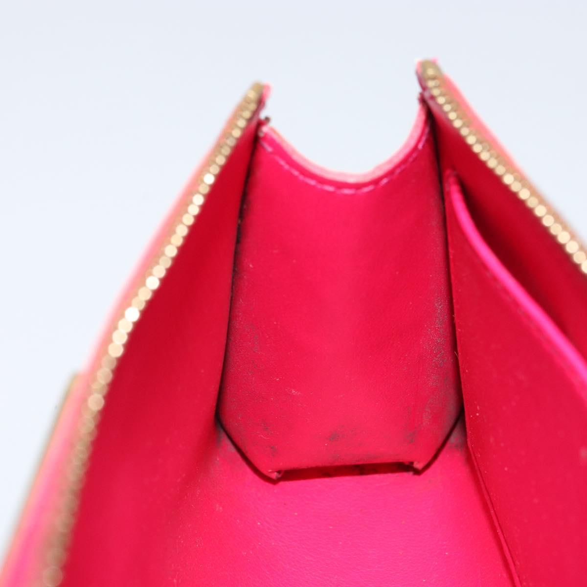 LOUIS VUITTON Monogram Vernis Trousse Cosmetic Pink Rose Pop M93647 Auth 162919