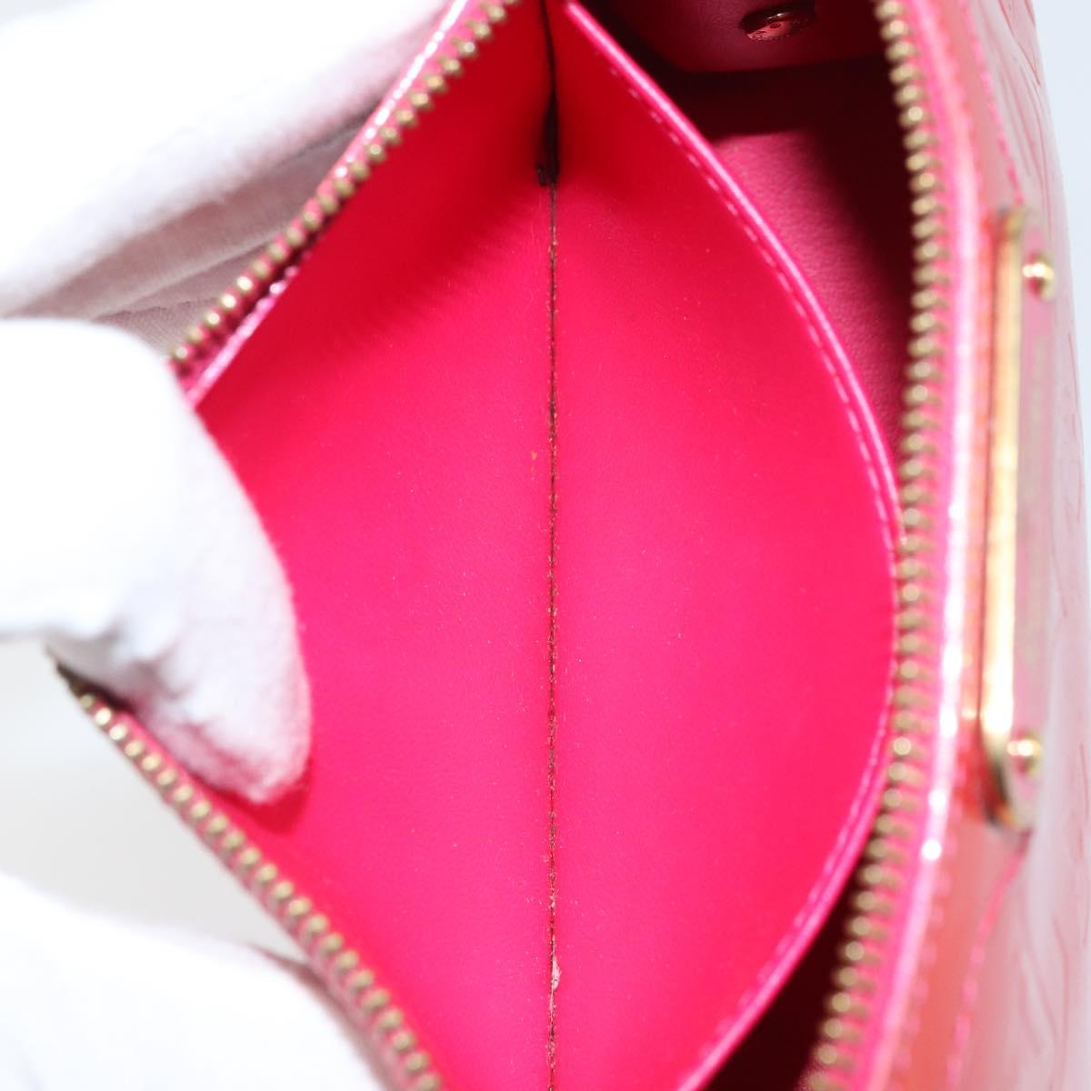LOUIS VUITTON Monogram Vernis Trousse Cosmetic Pink Rose Pop M93647 Auth 162919