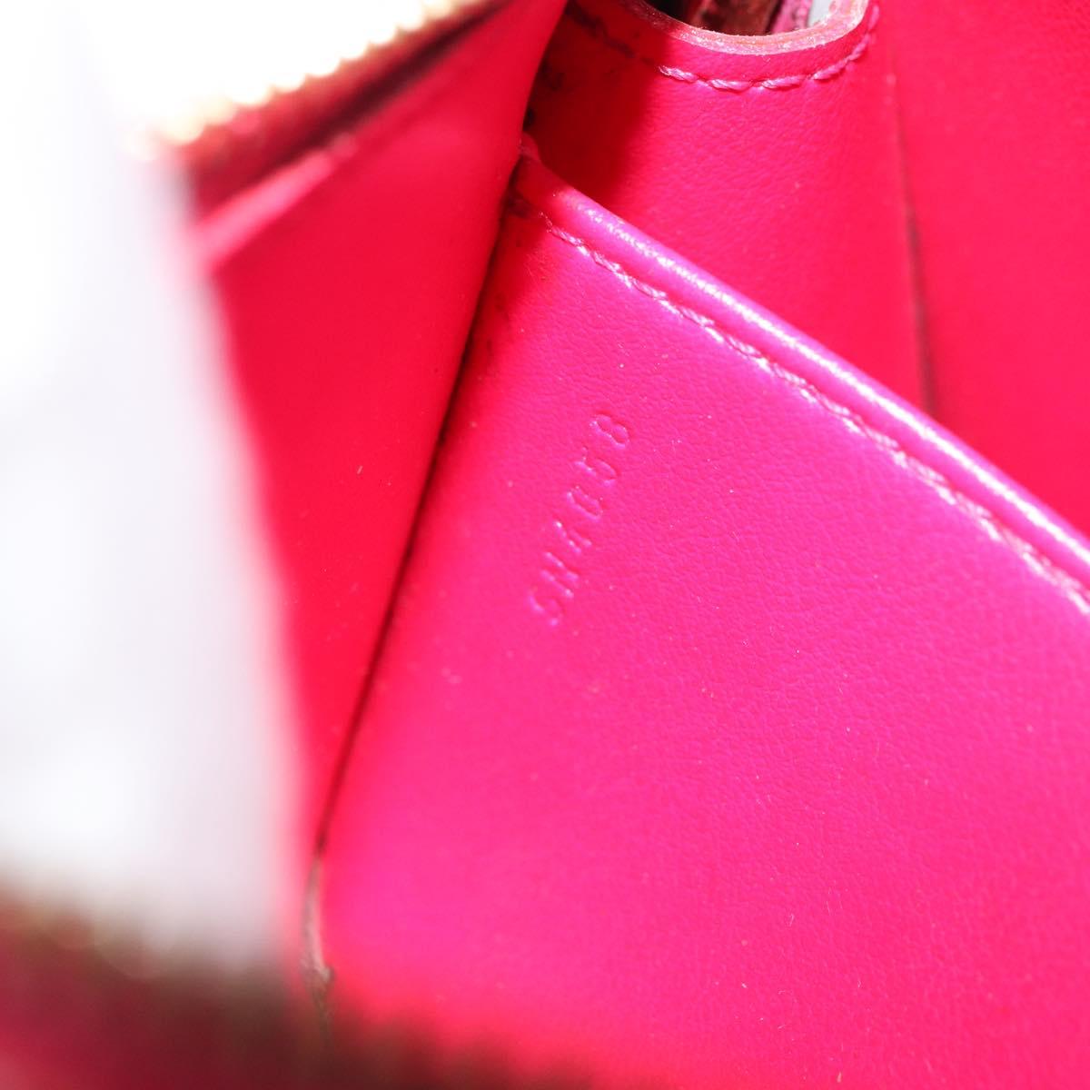 LOUIS VUITTON Monogram Vernis Trousse Cosmetic Pink Rose Pop M93647 Auth 162919