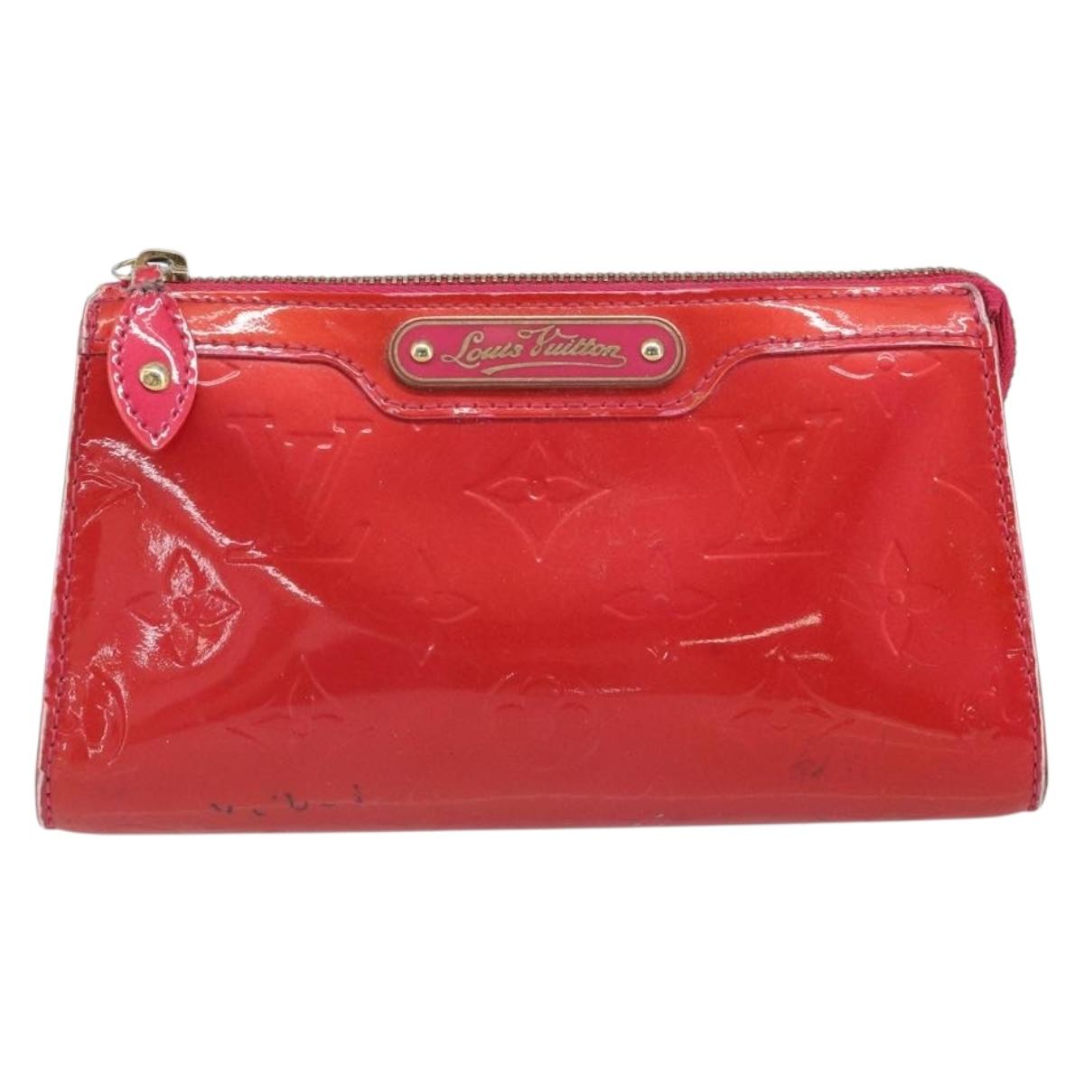 LOUIS VUITTON Monogram Vernis Trousse Cosmetic Pink Rose Pop M93647 Auth 162919