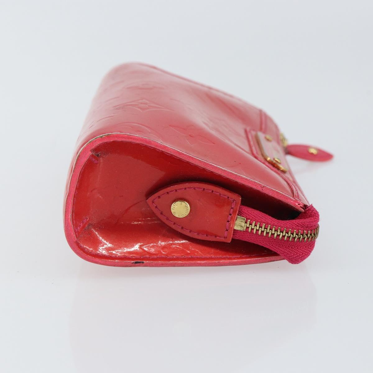 LOUIS VUITTON Monogram Vernis Trousse Cosmetic Pink Rose Pop M93647 Auth 162919