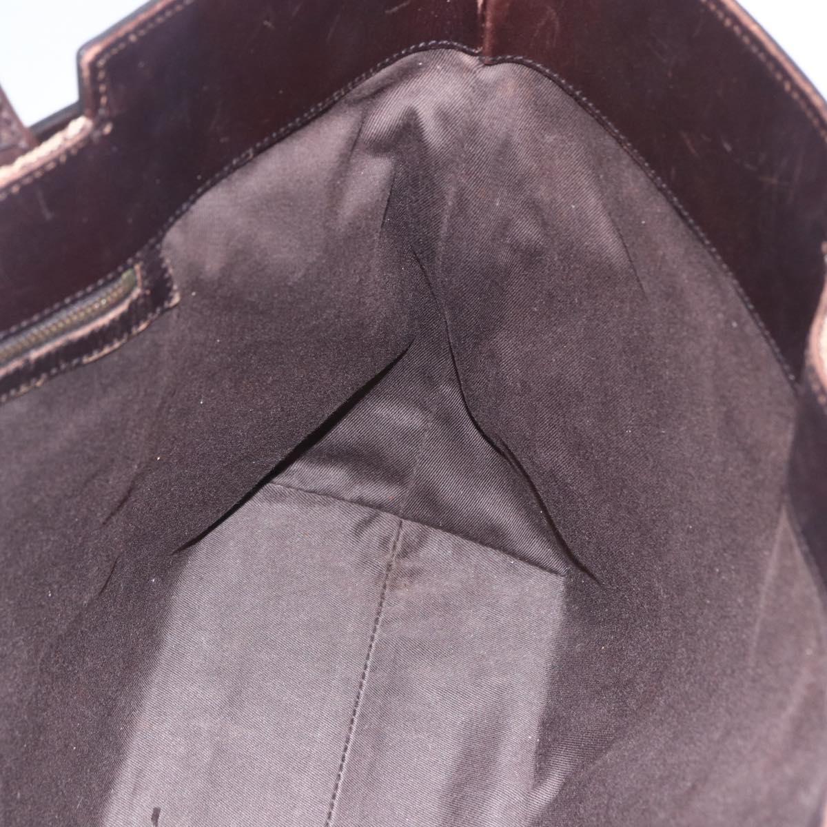 GUCCI GG Canvas Tote Bag Beige Gold 106251 Auth 162943