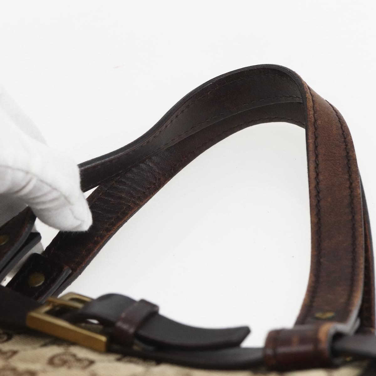 GUCCI GG Canvas Tote Bag Beige Gold 106251 Auth 162943