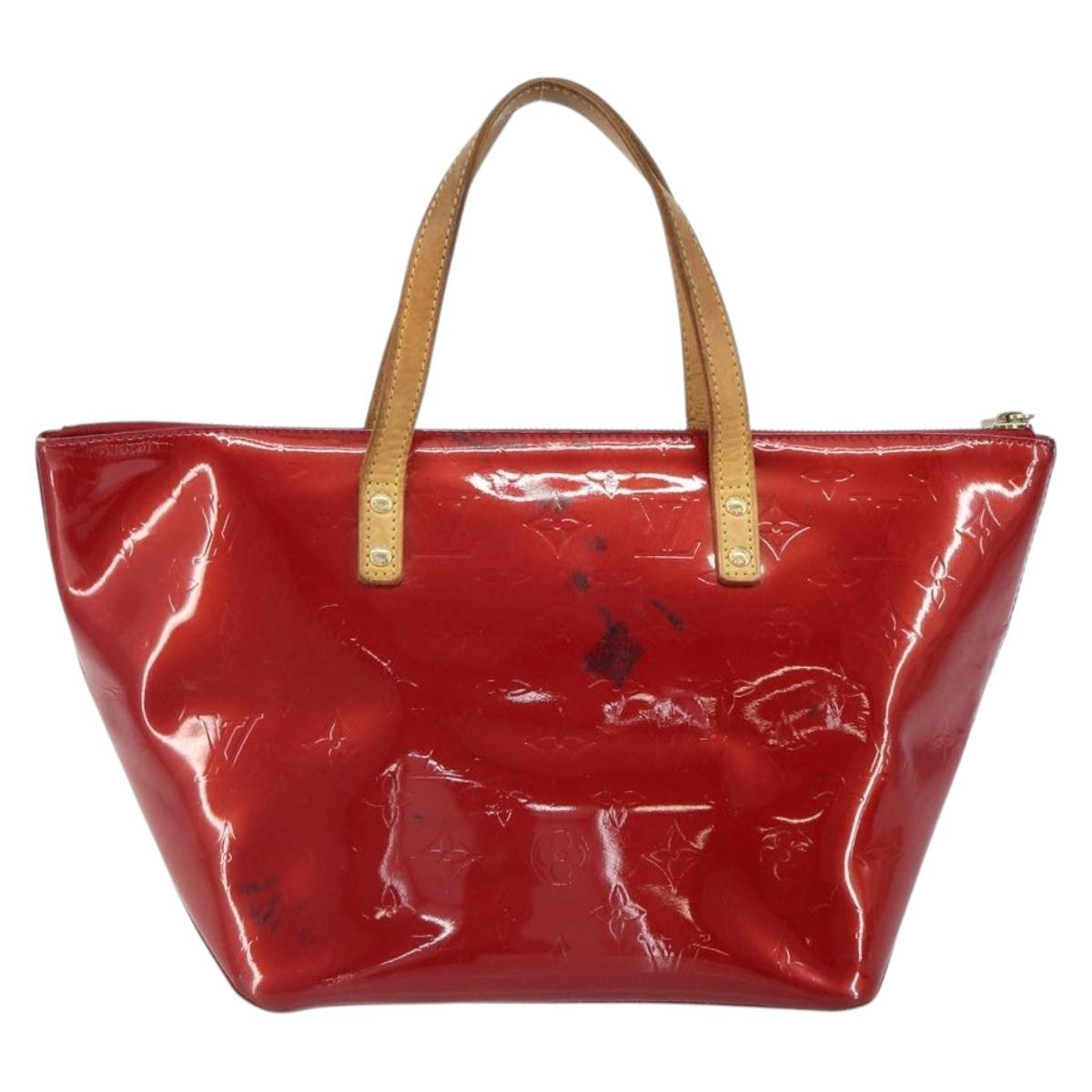 LOUIS VUITTON Monogram Vernis Bellevue PM Bag Pomme D'amour M93583 Auth 162944