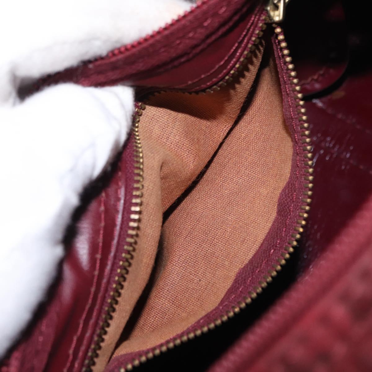 Christian Dior Trotter Canvas Boston Bag Red Gold Auth 162946