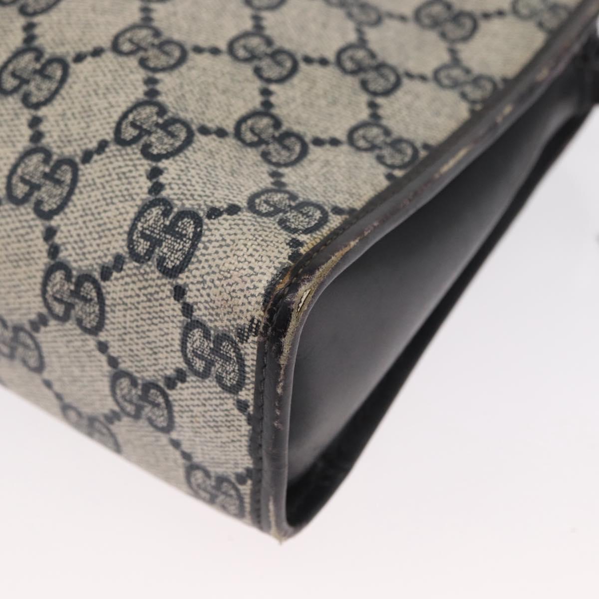 GUCCI GG Supreme Shoulder Bag PVC Navy Auth 162951