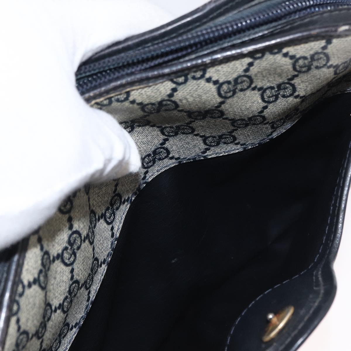 GUCCI GG Supreme Shoulder Bag PVC Navy Auth 162951