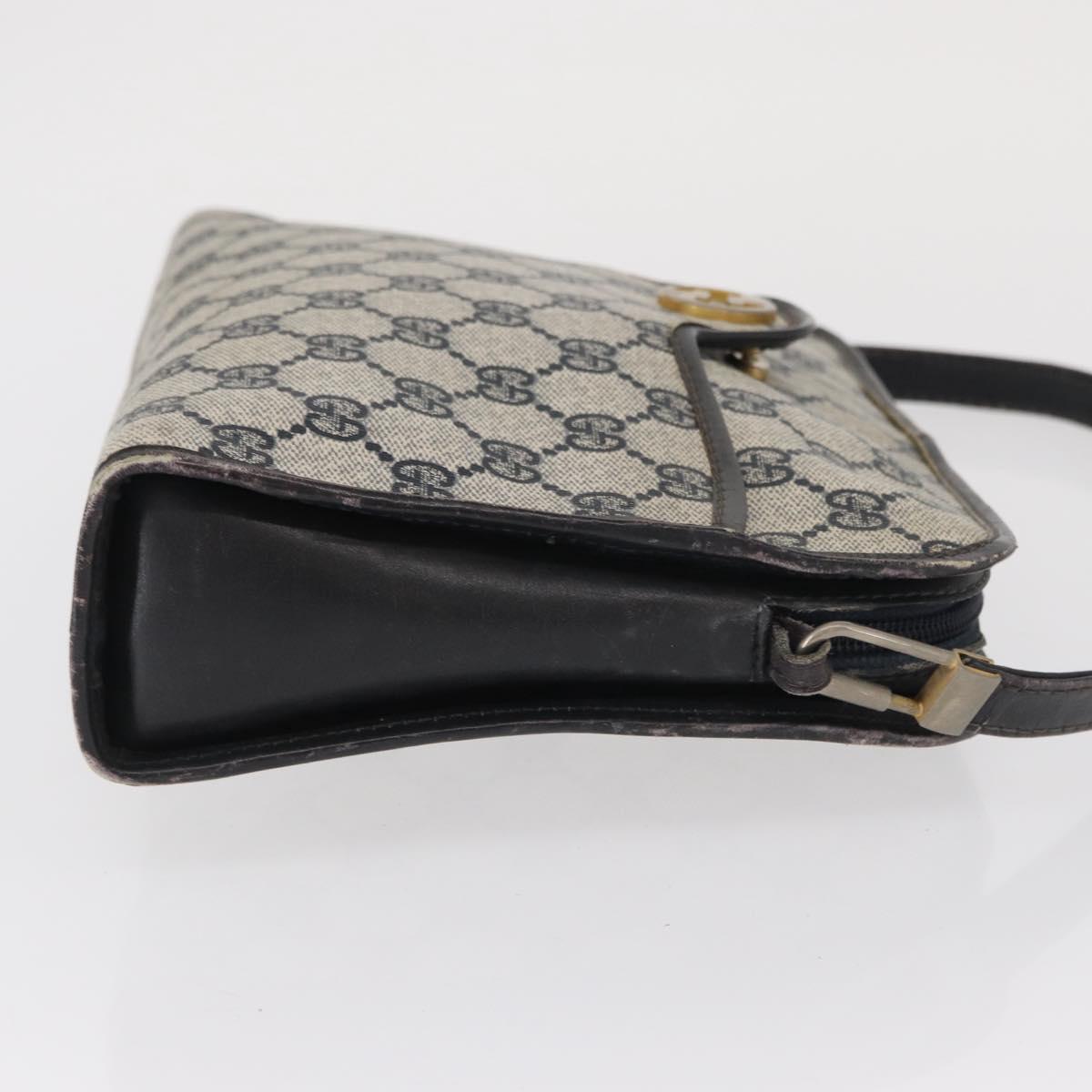 GUCCI GG Supreme Shoulder Bag PVC Navy Auth 162951
