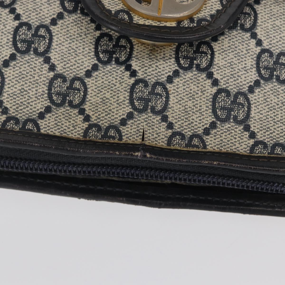 GUCCI GG Supreme Shoulder Bag PVC Navy Auth 162951