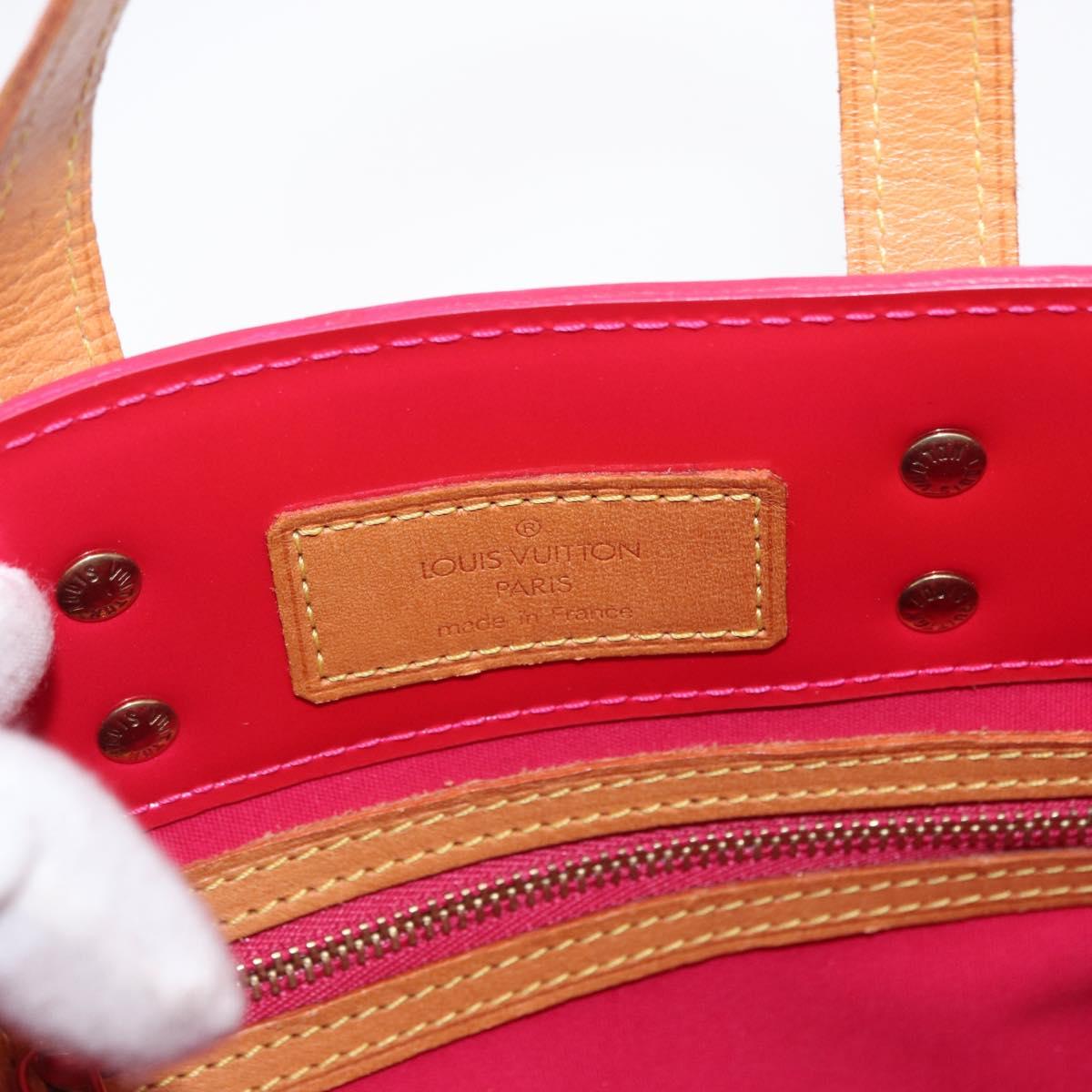 LOUIS VUITTON Monogram Vernis Reade PM Hand Bag Fuchsia Pink M91221 Auth 162960