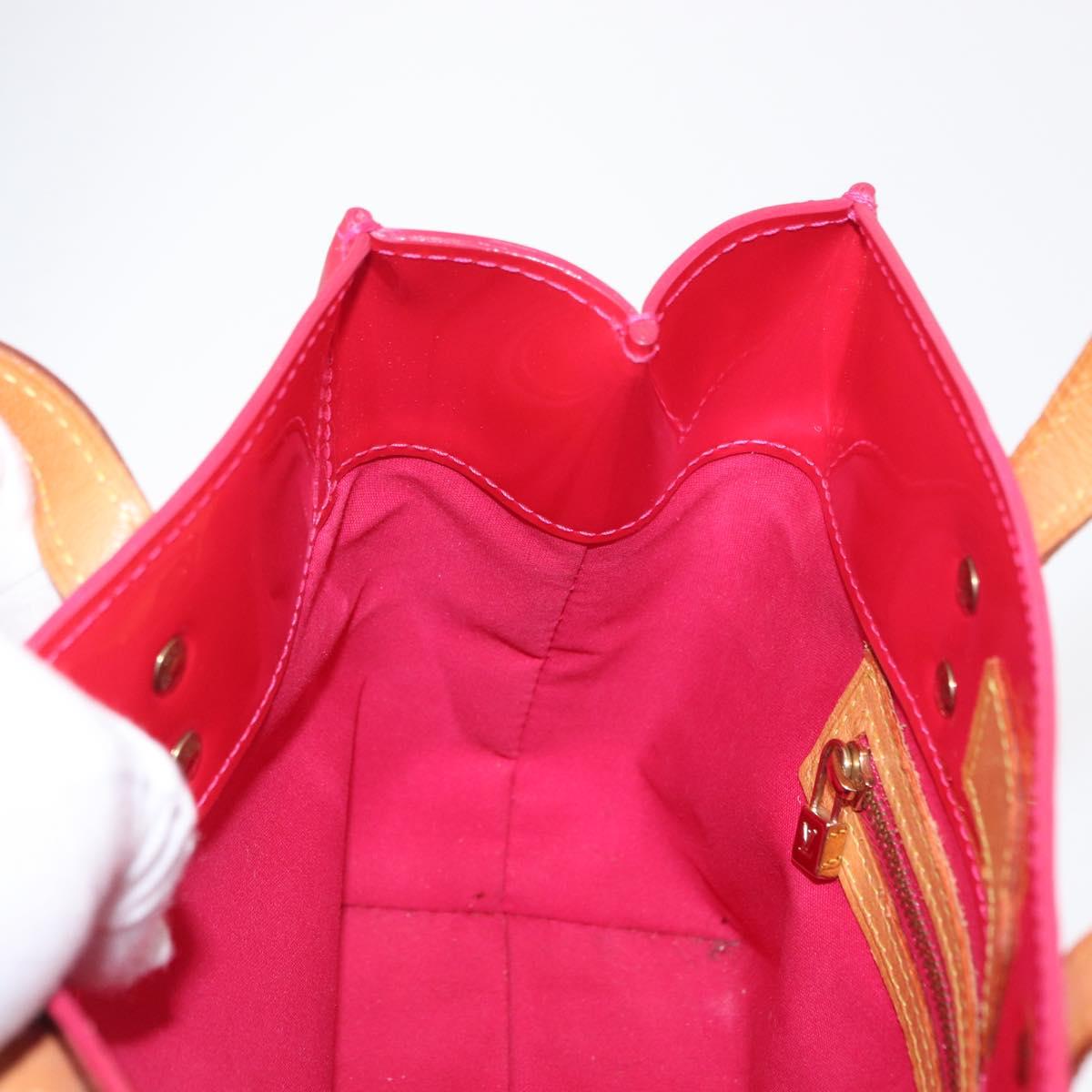 LOUIS VUITTON Monogram Vernis Reade PM Hand Bag Fuchsia Pink M91221 Auth 162960