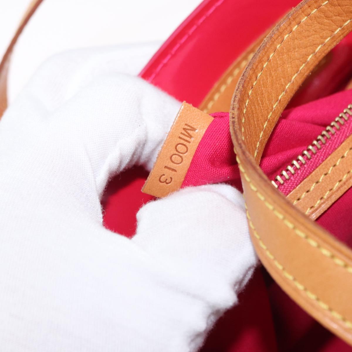 LOUIS VUITTON Monogram Vernis Reade PM Hand Bag Fuchsia Pink M91221 Auth 162960
