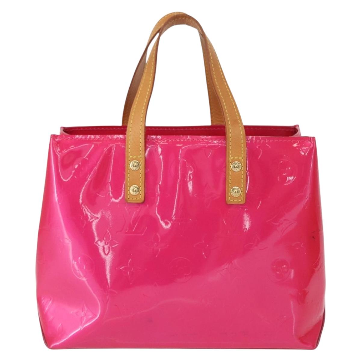 LOUIS VUITTON Monogram Vernis Reade PM Hand Bag Fuchsia Pink M91221 Auth 162960