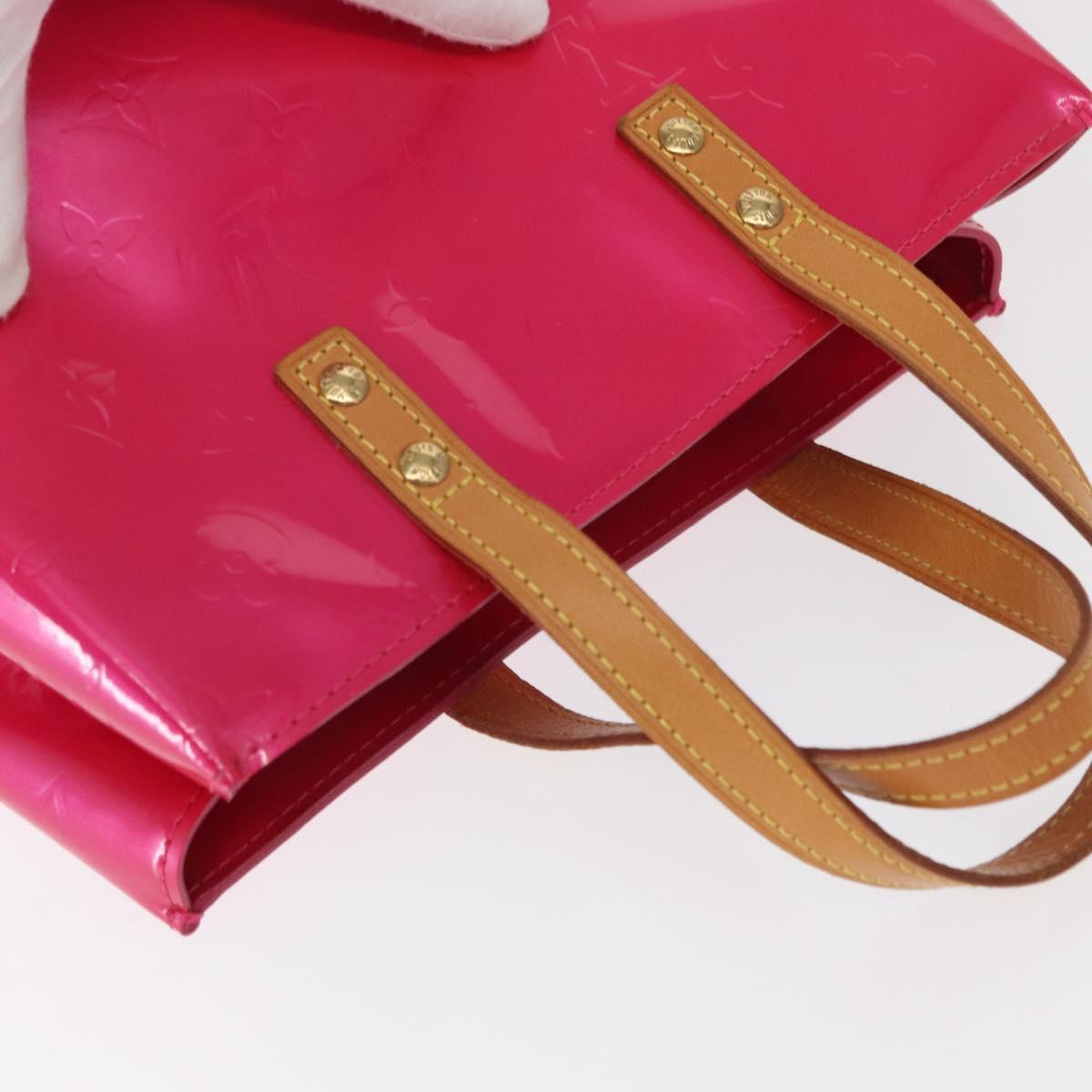 LOUIS VUITTON Monogram Vernis Reade PM Hand Bag Fuchsia Pink M91221 Auth 162960