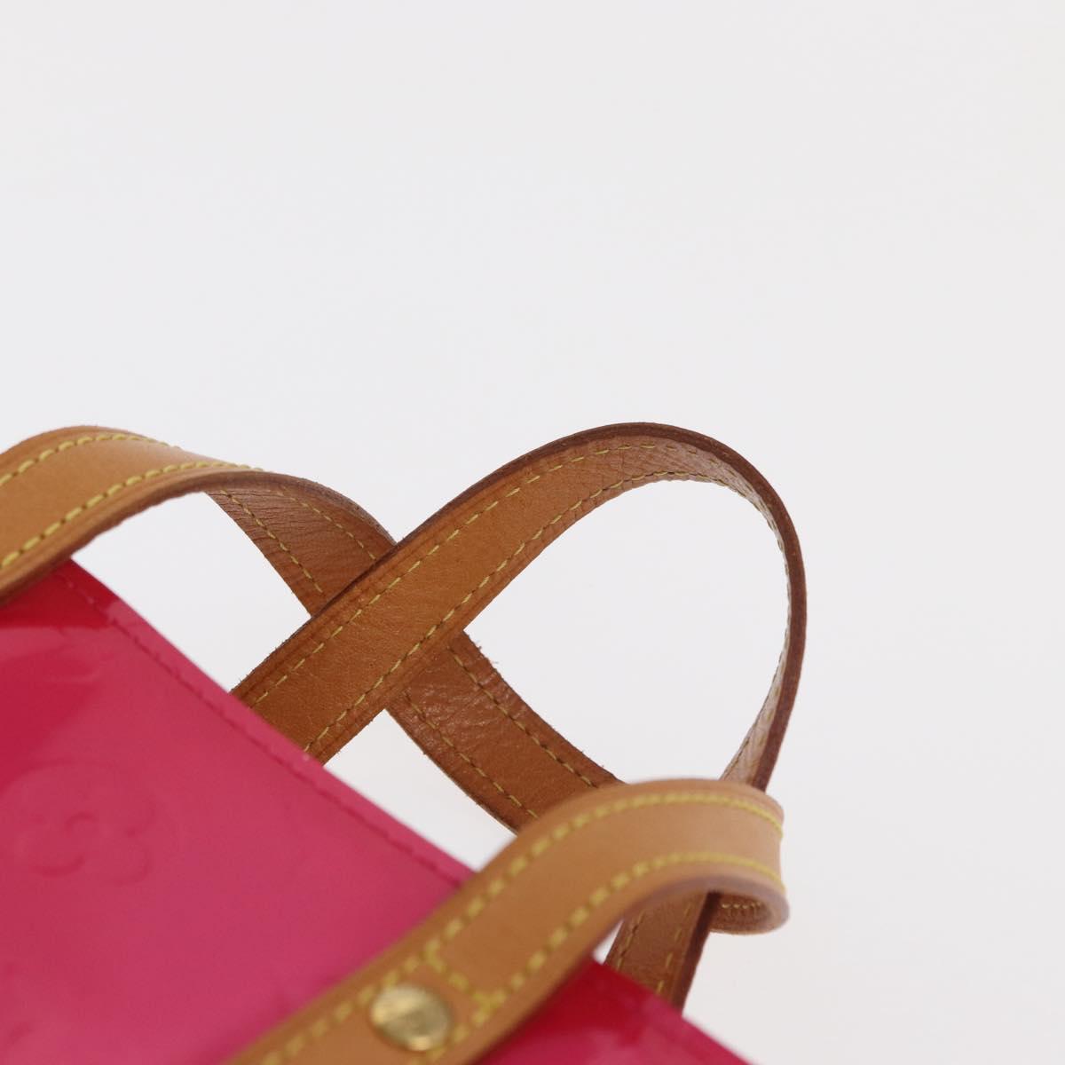 LOUIS VUITTON Monogram Vernis Reade PM Hand Bag Fuchsia Pink M91221 Auth 162960