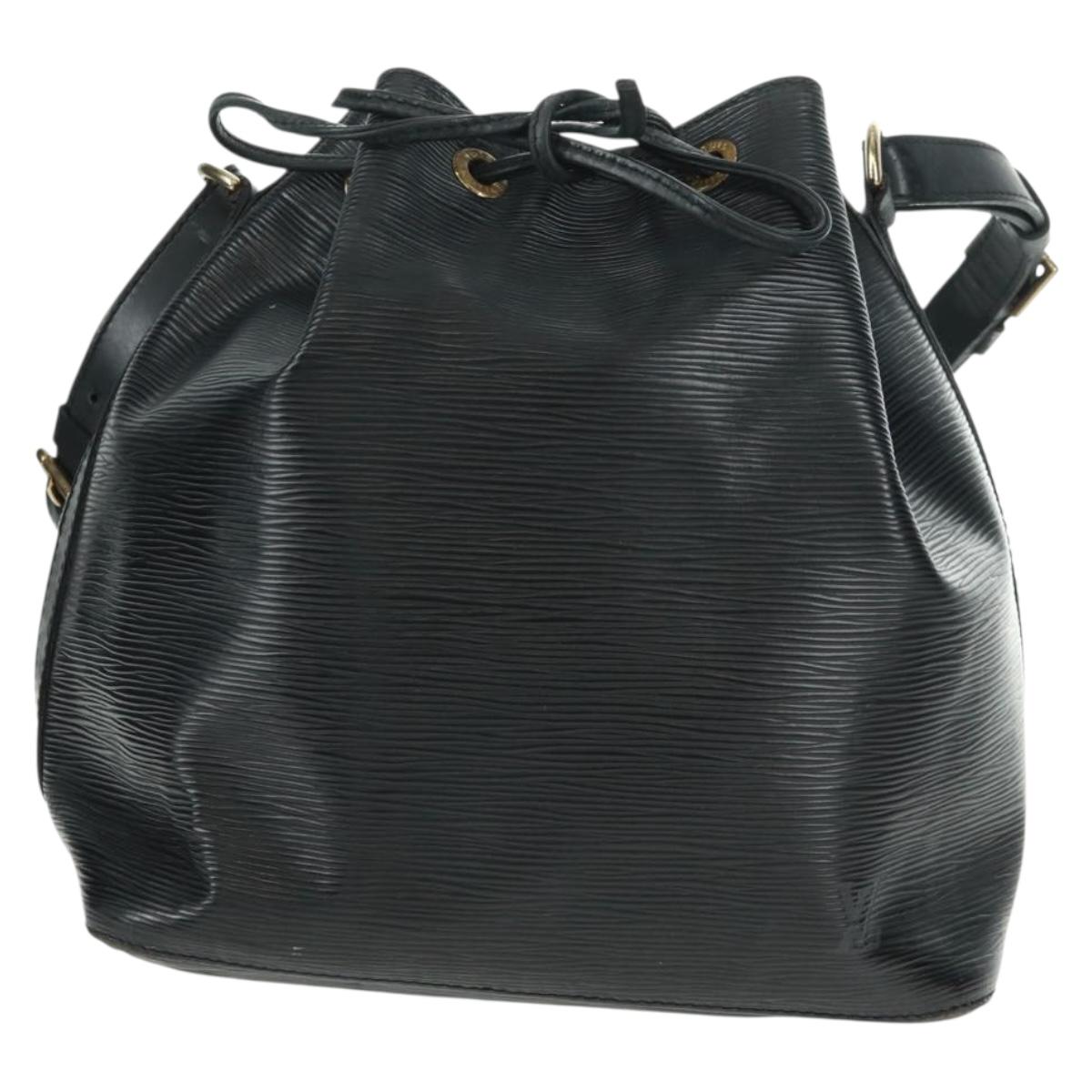 LOUIS VUITTON Epi Petit Noe Shoulder Bag Black M44102 LV Auth 162962