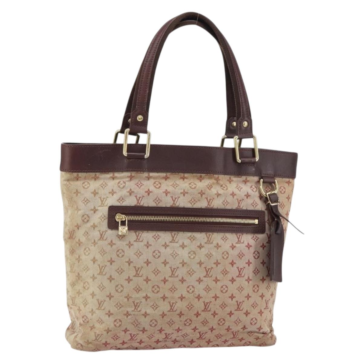 LOUIS VUITTON Monogram Mini Lucille GM Tote Bag Red M92677 LV Auth 162967