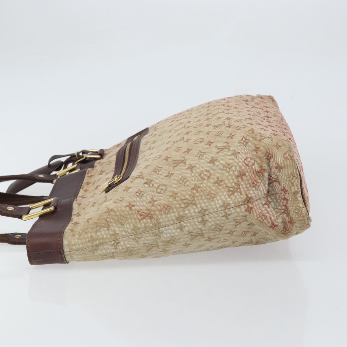 LOUIS VUITTON Monogram Mini Lucille GM Tote Bag Red M92677 LV Auth 162967