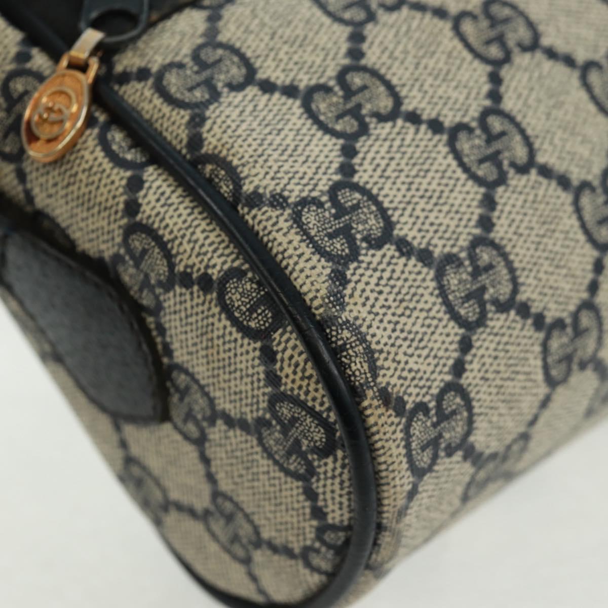 GUCCI GG Supreme Sherry Line Shoulder Bag PVC Navy Red 56 02 004 Auth 162970