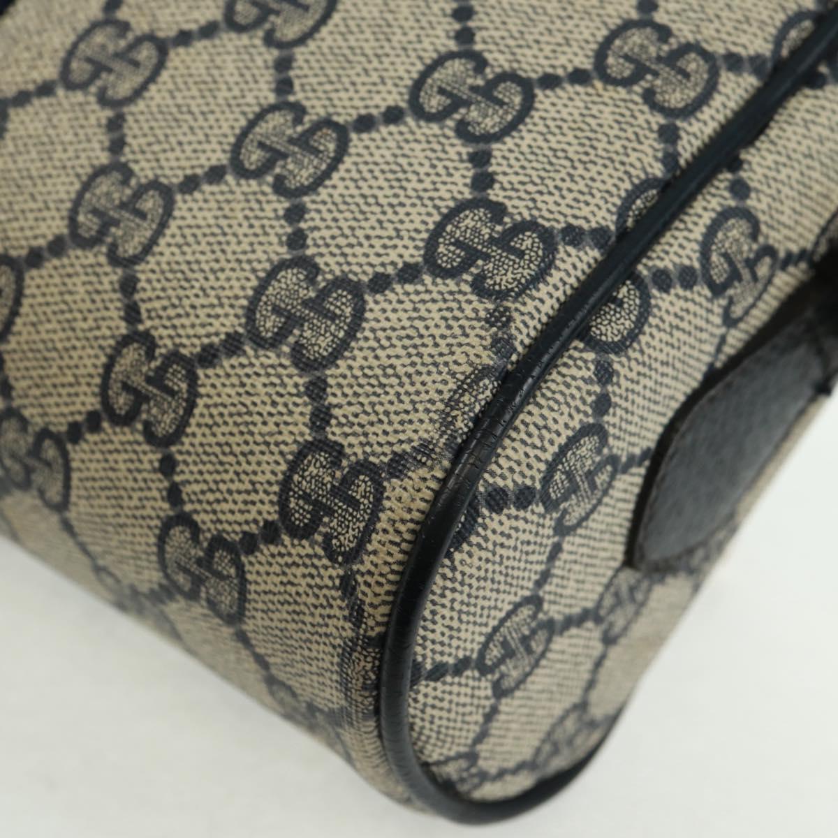 GUCCI GG Supreme Sherry Line Shoulder Bag PVC Navy Red 56 02 004 Auth 162970