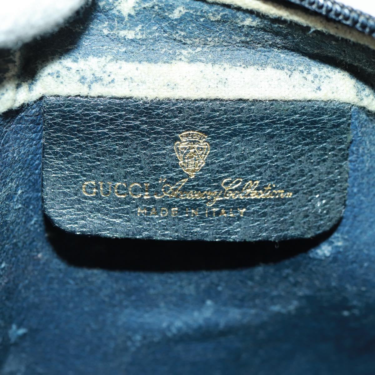 GUCCI GG Supreme Sherry Line Shoulder Bag PVC Navy Red 56 02 004 Auth 162970