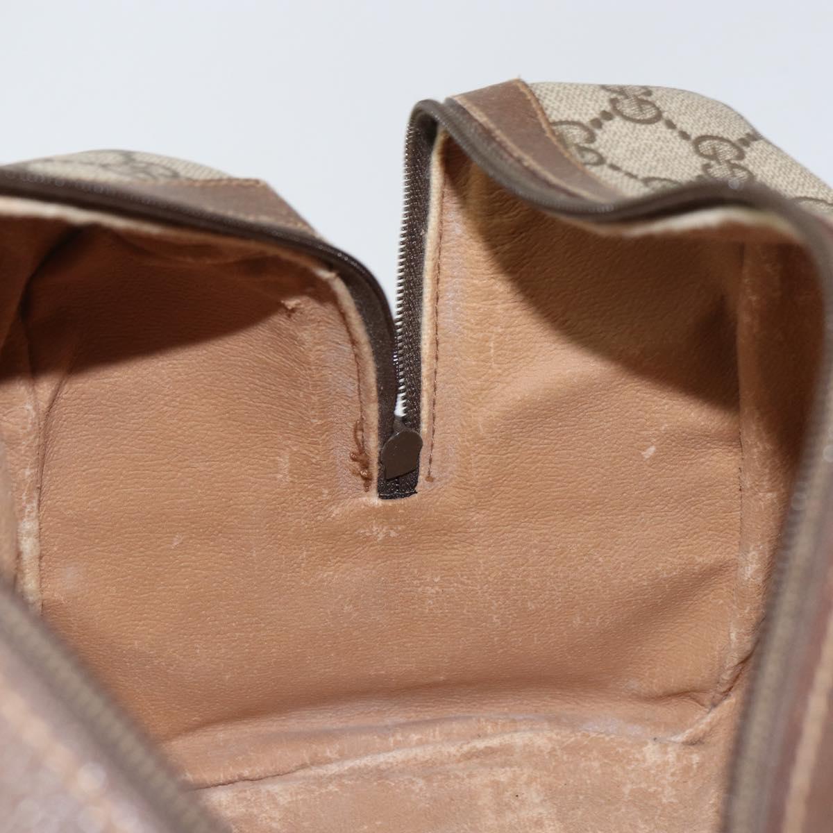 GUCCI GG Supreme Web Sherry Line Boston Bag PVC Beige 002 069 0696 Auth 162976