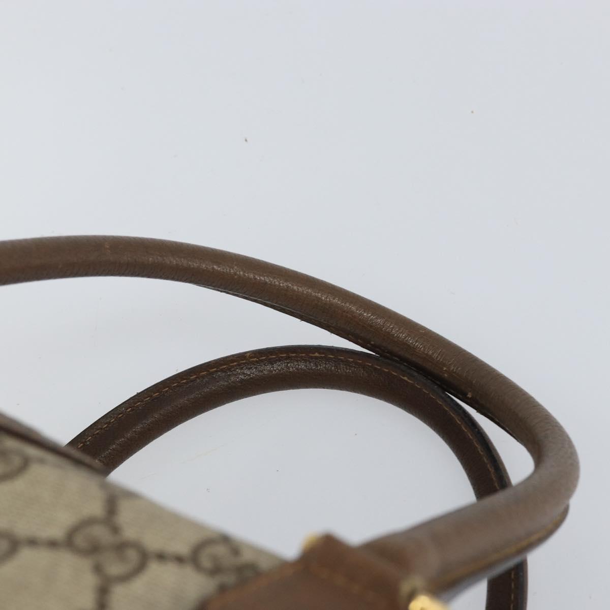 GUCCI GG Supreme Web Sherry Line Boston Bag PVC Beige 002 069 0696 Auth 162976