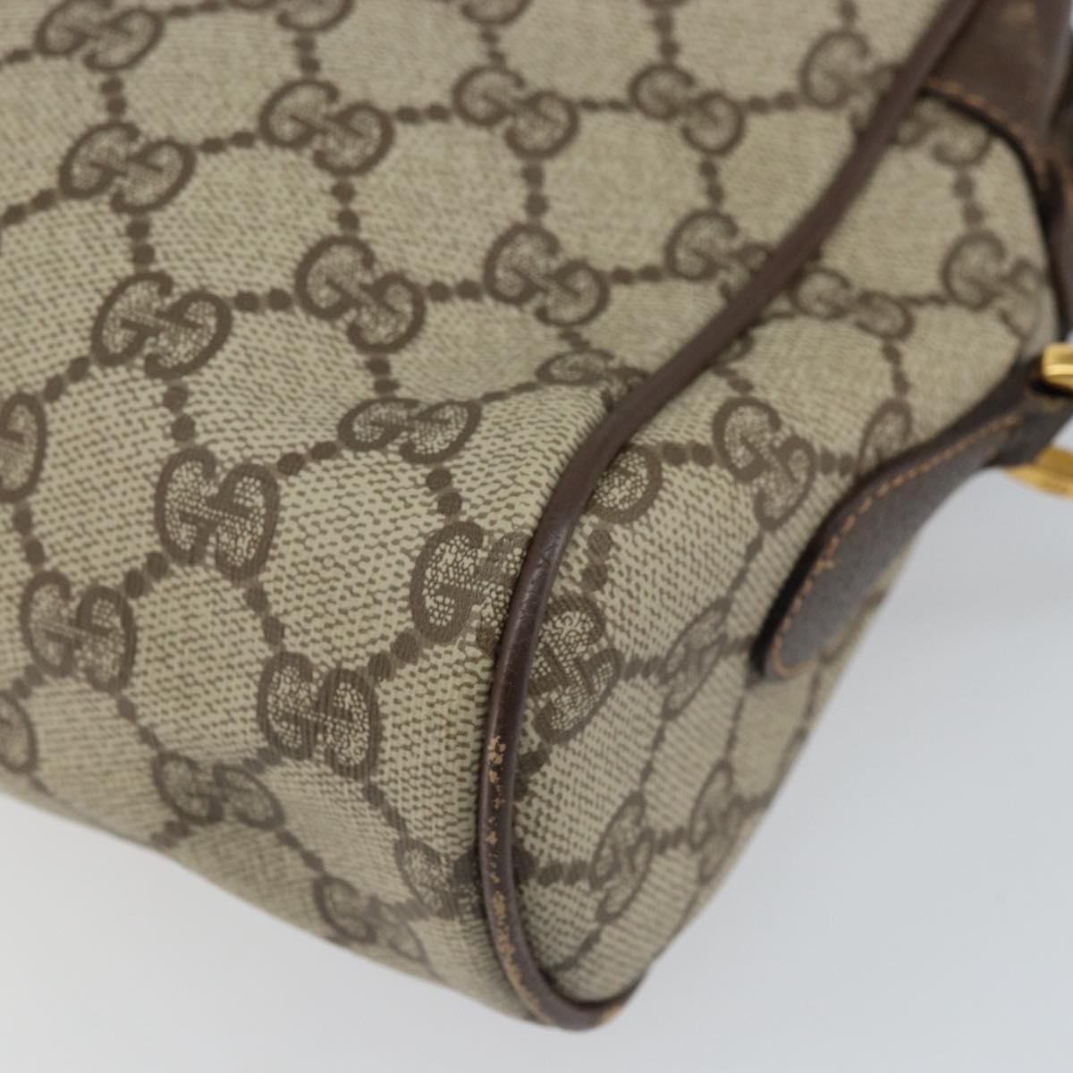 GUCCI GG Supreme Web Sherry Line Shoulder Bag PVC Beige 119 02 088 Auth 162979