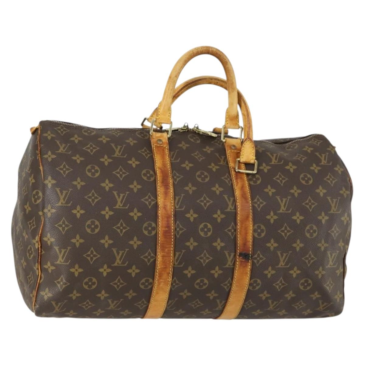 LOUIS VUITTON Monogram Keepall 45 Boston Bag M41428 LV Auth 162984
