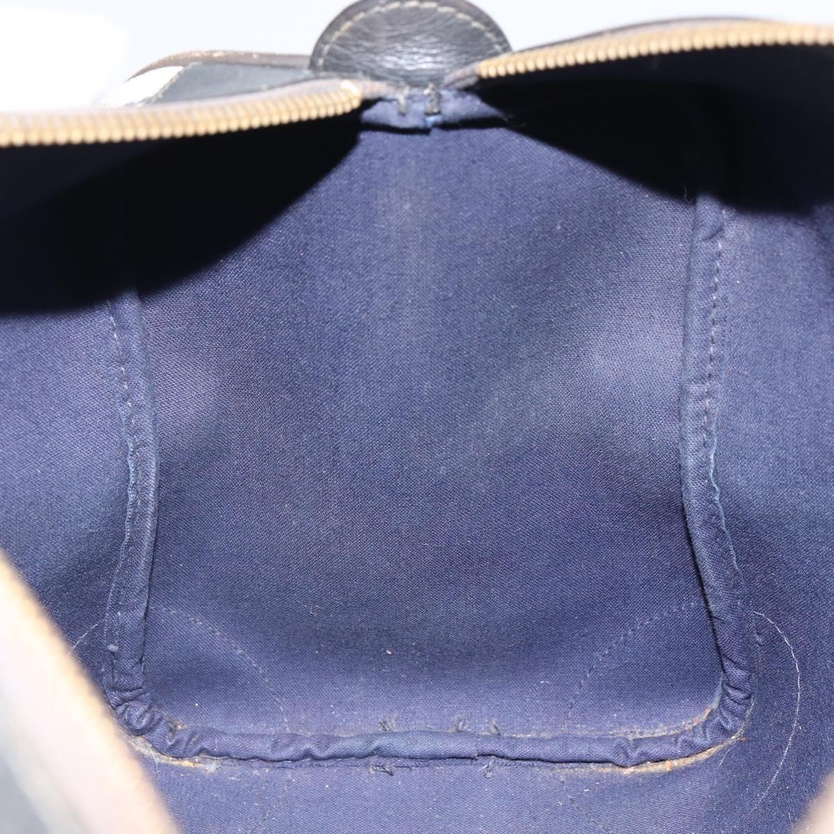 GUCCI GG Supreme Boston Bag PVC Navy Gold Auth 162988