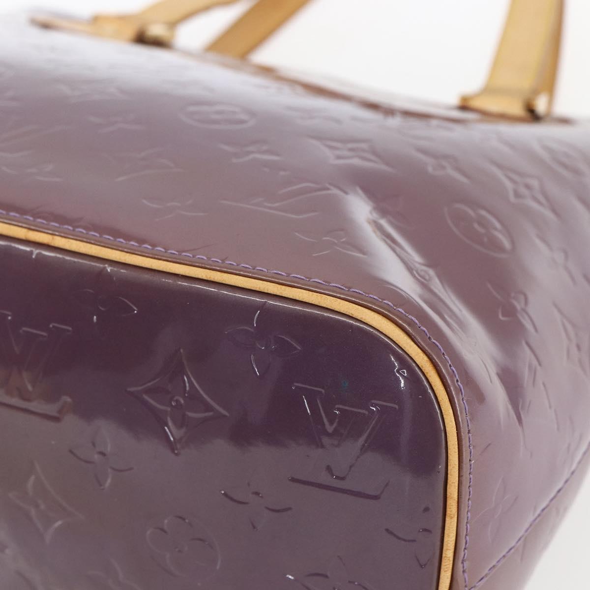 LOUIS VUITTON Monogram Vernis Houston Hand Bag Purple Viole M91093 Auth 162994