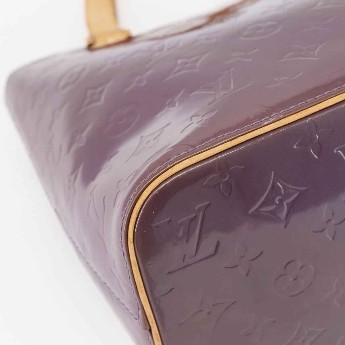 LOUIS VUITTON Monogram Vernis Houston Hand Bag Purple Viole M91093 Auth 162994
