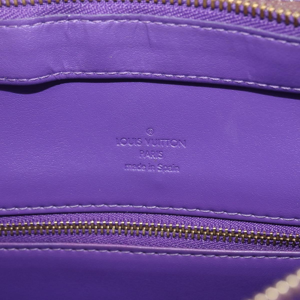 LOUIS VUITTON Monogram Vernis Houston Hand Bag Purple Viole M91093 Auth 162994