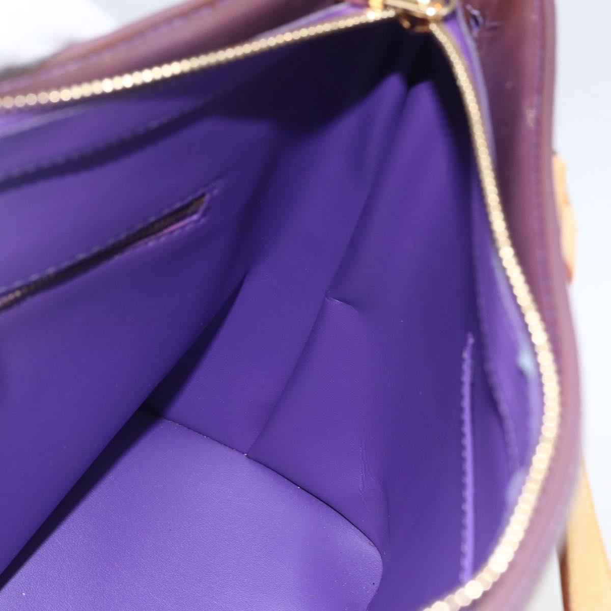 LOUIS VUITTON Monogram Vernis Houston Hand Bag Purple Viole M91093 Auth 162994