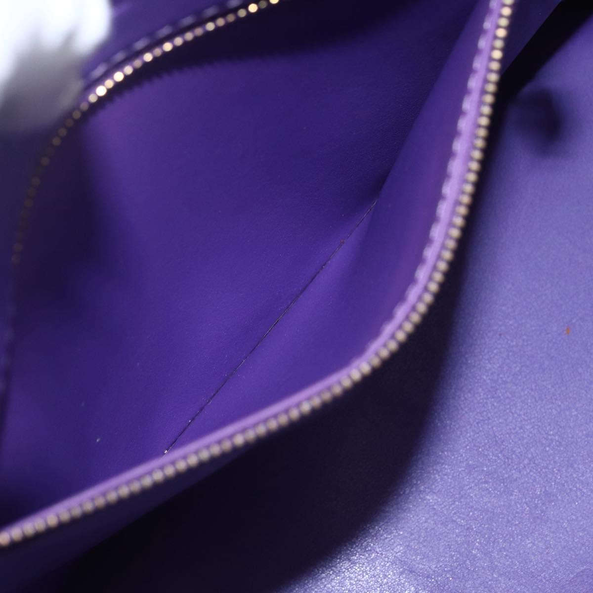 LOUIS VUITTON Monogram Vernis Houston Hand Bag Purple Viole M91093 Auth 162994