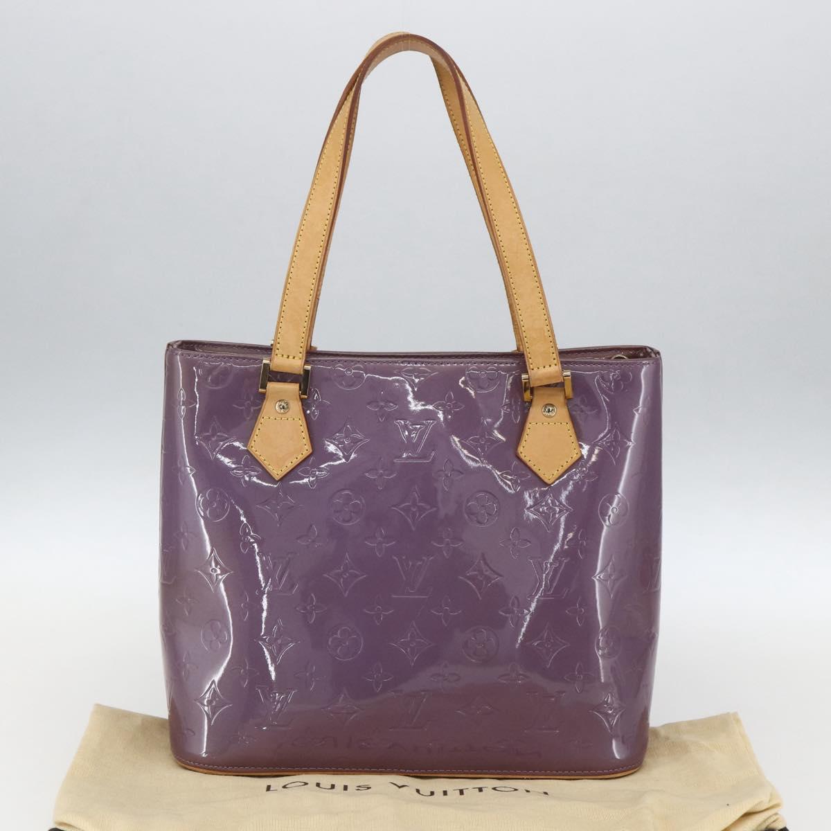LOUIS VUITTON Monogram Vernis Houston Hand Bag Purple Viole M91093 Auth 162994