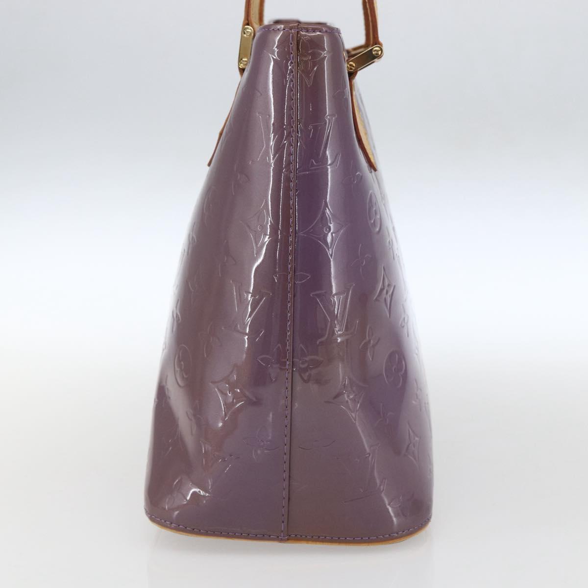 LOUIS VUITTON Monogram Vernis Houston Hand Bag Purple Viole M91093 Auth 162994