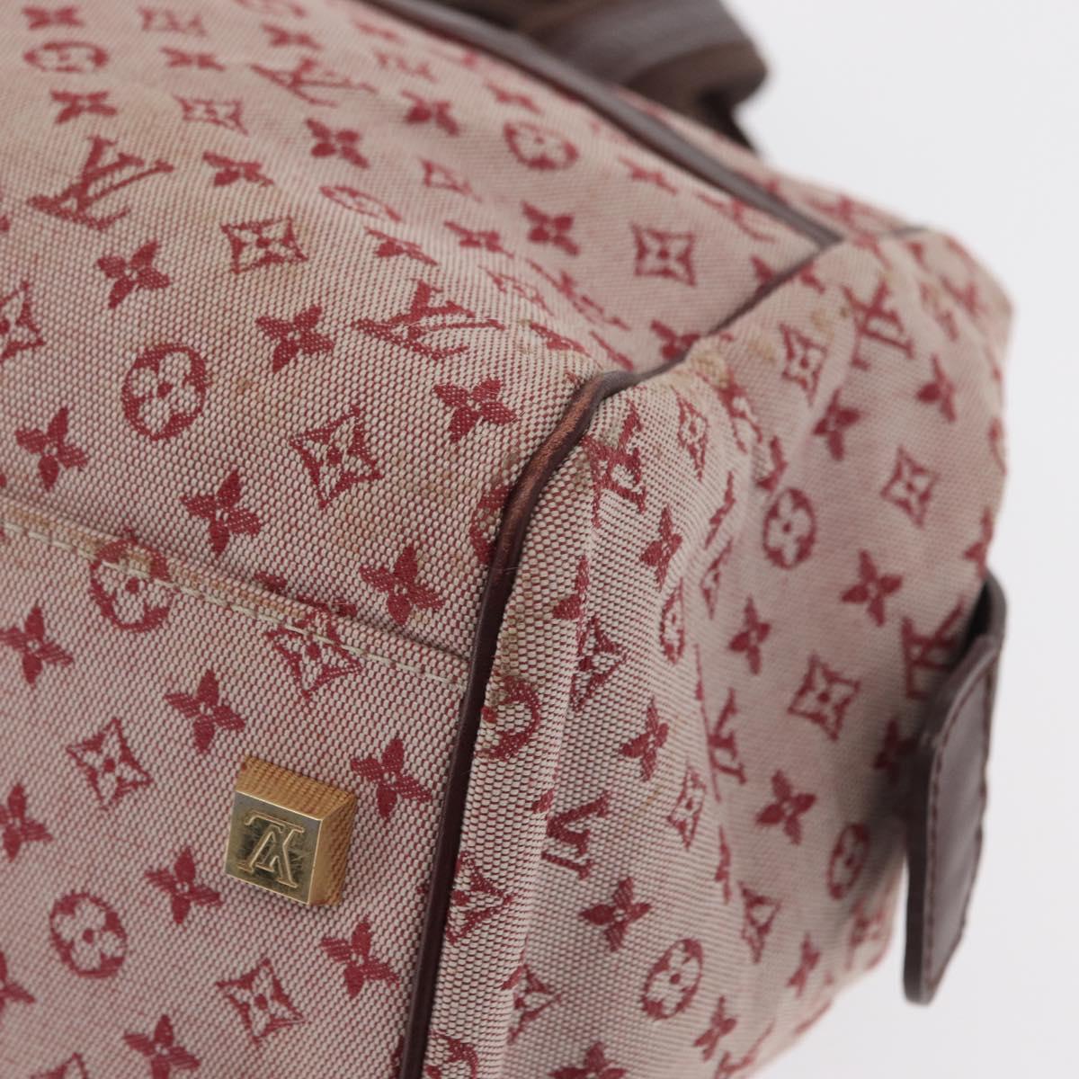 LOUIS VUITTON Monogram Mini Josephine GM Hand Bag Red M92213 LV Auth 162999