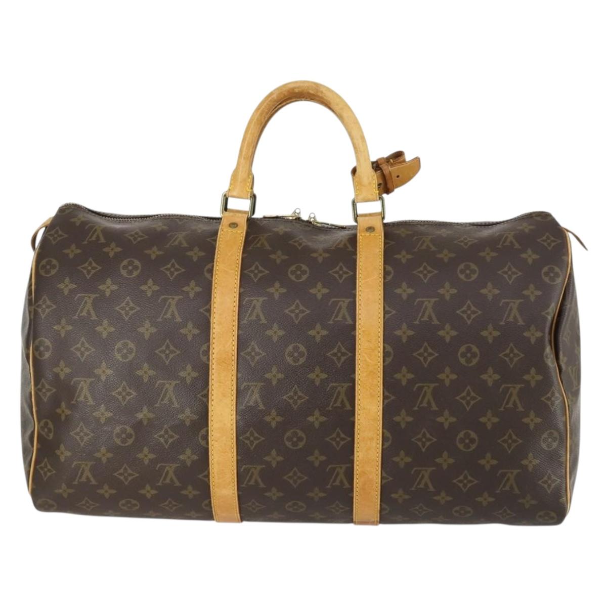 LOUIS VUITTON Monogram Keepall 50 Boston Bag M41426 LV Auth 163001
